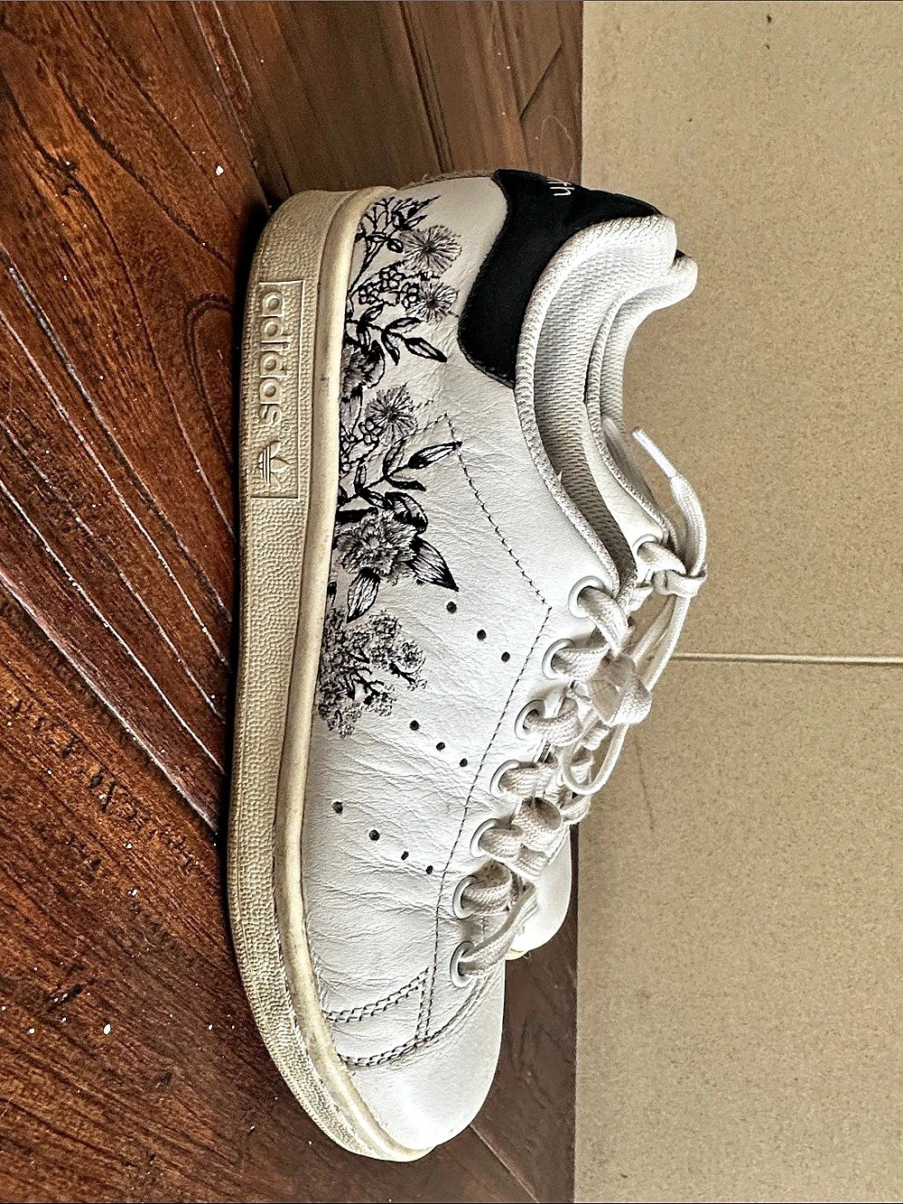 adidas Stan Smith Floral Print Pack Sneakers White & Black